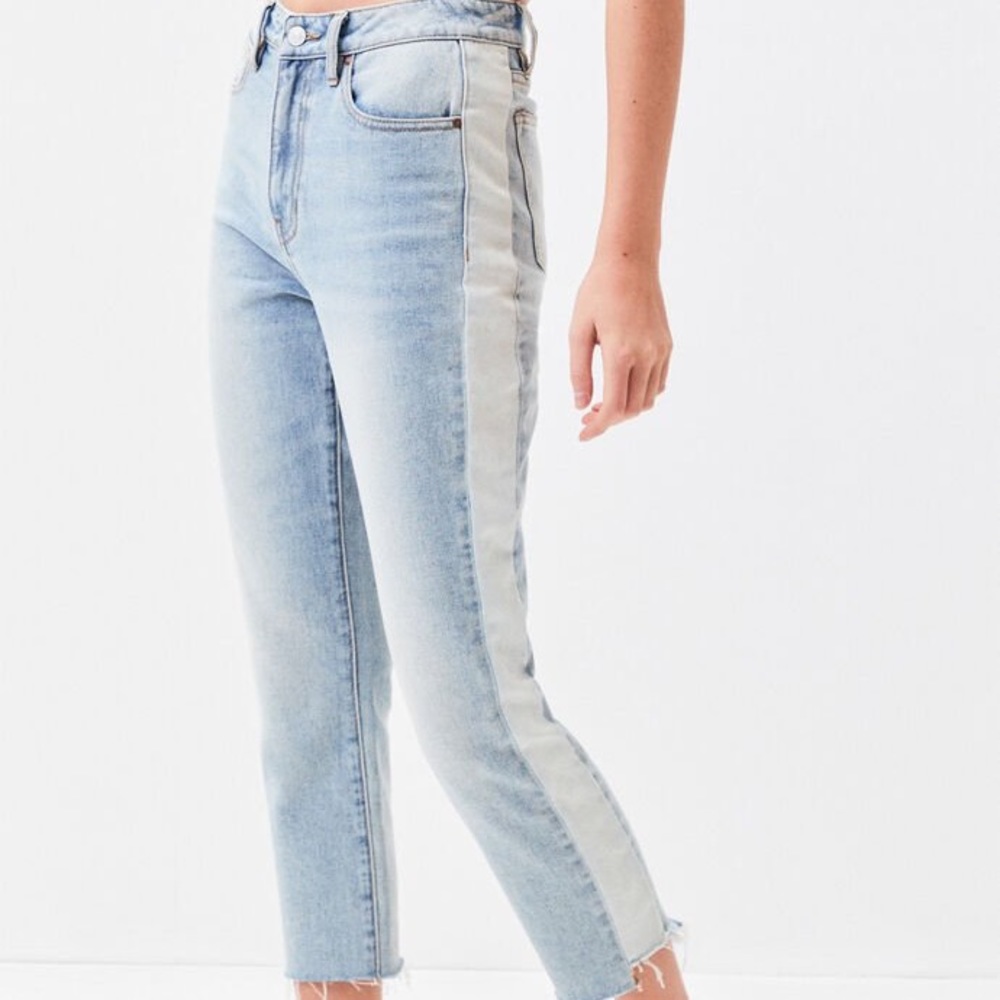 Pacsun two tone stripe mom jeans